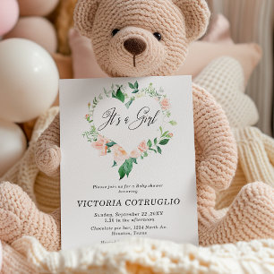 Se trata de una invitación a Baby Shower de Peach
