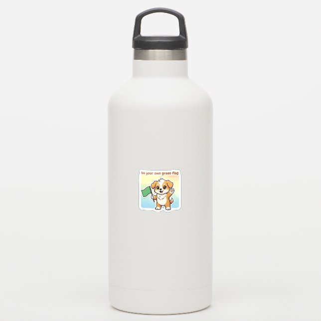 Sé Tu Propia Etiqueta Verde – Autoadhesivo de Amor (Botella de Agua )