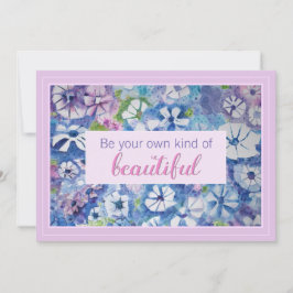 Sé tu propia y hermosa tarjeta de confirmación