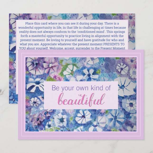 Sé tu propia y hermosa tarjeta de confirmación (Anverso / Reverso)