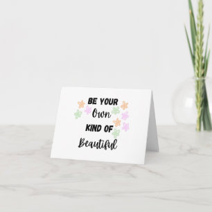 Sé tu propio tipo de hermosa tarjeta PERSONALIZADA