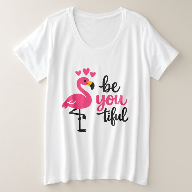 "Sé Tú Tiful"• Cita Positiva de Flamenco Adorable (Anverso del diseño)