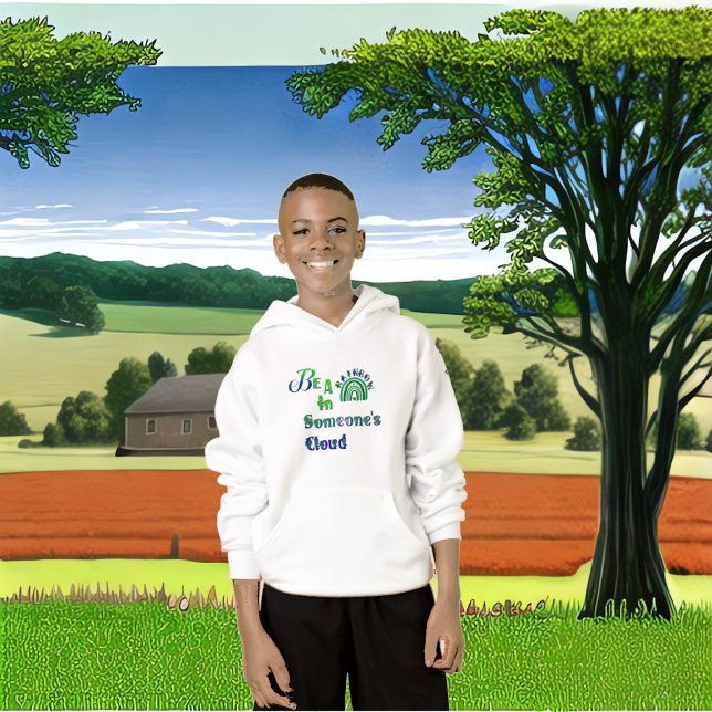 Sé Un Arcoiris En El Salón De San Valentín De Algu (Be A Rainbow In Someone's Cloud Valentine Classroom Hoodie)