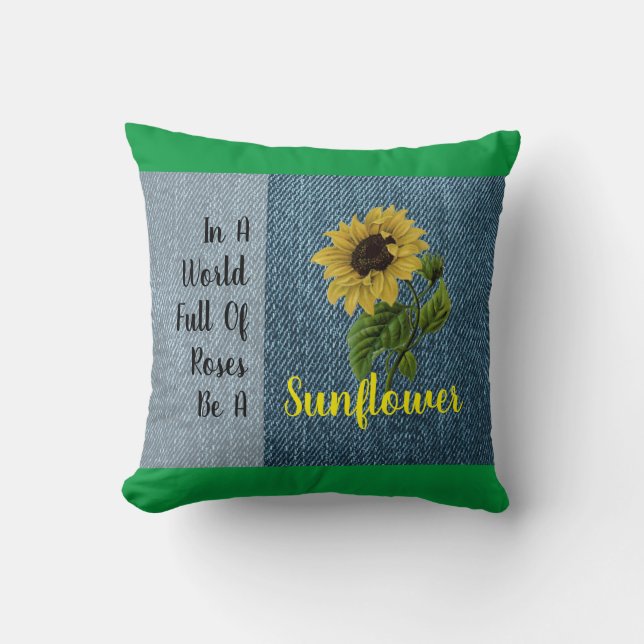 Sé un Cojín decorativo de girasol (Anverso)