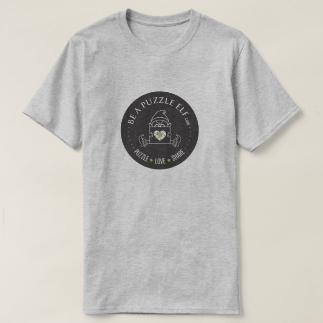 Sé un Elfo de Rompecabezas - Camiseta Básica (Diseño del anverso)