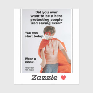 Sé un héroe y salva vidas pegatina de vinilo