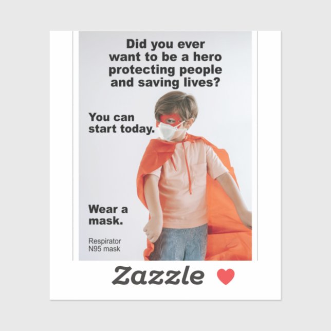 Sé un héroe y salva vidas pegatina de vinilo (Hoja)