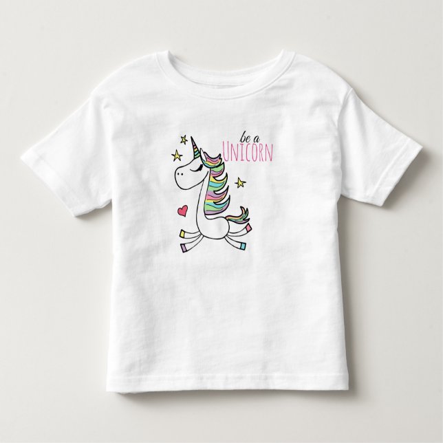 Sé Un Pequeño Camiseta De Unicornio (Anverso)