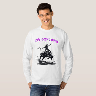Se va abajo - Rodeo Bull Rider Camisa Occidental