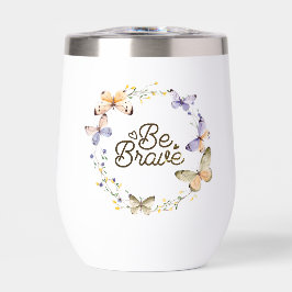 Sé valiente, mariposas amarillas púrpuras guerran