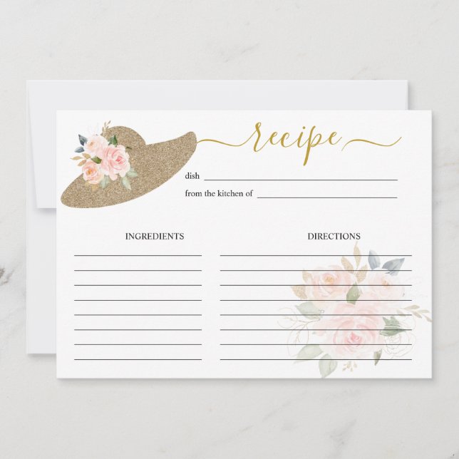 Se van a la tarjeta de recetas Altar Bridal Shower (Anverso)