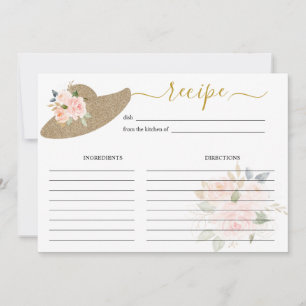 Se van a la tarjeta de recetas Altar Bridal Shower
