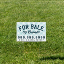 Se vende por el propietario letrero de Gingham