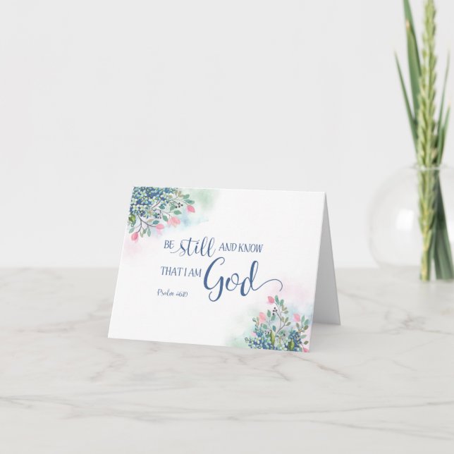 Sé y sé que soy Dios, por favor 46:10 (Anverso)