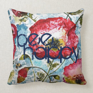 Sea almohada feliz del arte de la acuarela de las