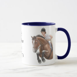Sea bastante taza del caballo de montar a caballo
