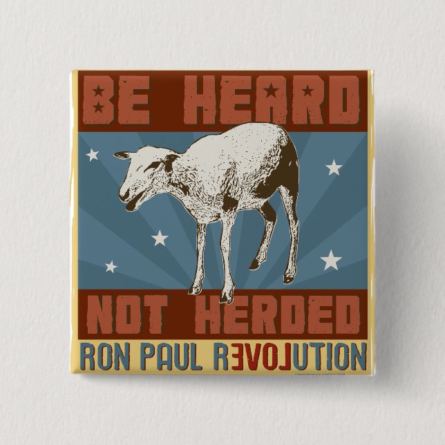 "Sea" botón oído de Ron Paul (Anverso)