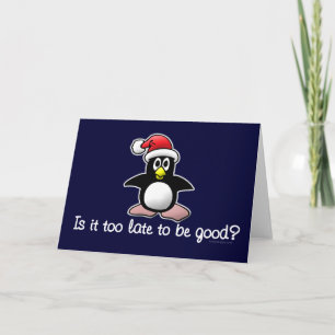 ¿Sea bueno? Pingüino divertido del navidad