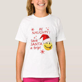 Sea camisa divertida traviesa del navidad