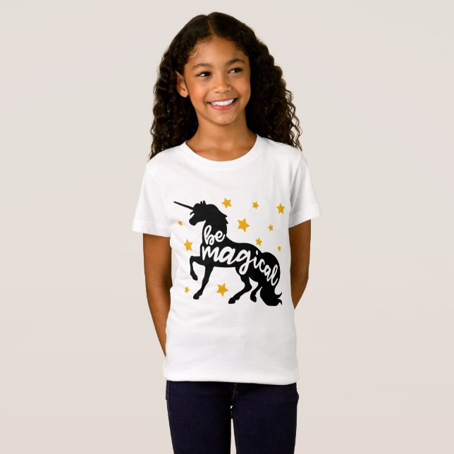 Sea camiseta mágica de la fantasía del unicornio (Anverso completo)
