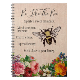 Sea como el cuaderno espiral de la abeja