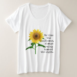 Sea como la camiseta Curvy del tamaño del girasol