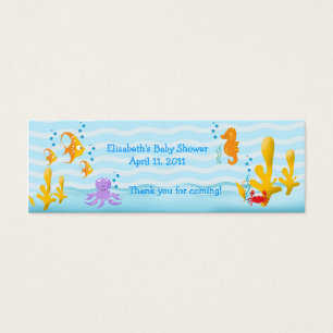 SEA CRITTERS Shower / Etiqueta de favor de cumplea
