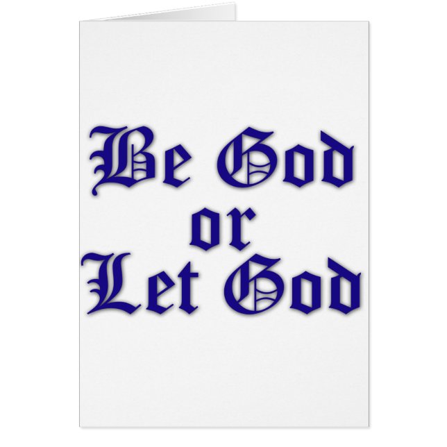 Sea dios o deje a dios (Frente)