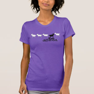 Sea diversa camiseta negra de las señoras del