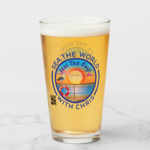 Sea El Mundo Con Cristal De Cerveza Chris