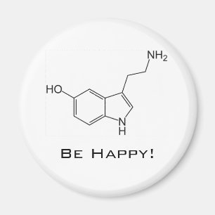 ¡Sea feliz! Imán de la serotonina