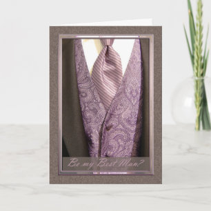 ¿Sea mi mejor hombre? Invitación elegante y