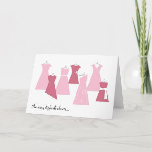 Sea mi tarjeta de la dama de honor (los vestidos