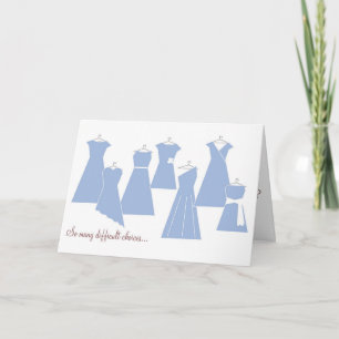 Sea mi tarjeta de la dama de honor (los vestidos