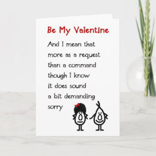 Sea mi tarjeta del día de San Valentín - el poema