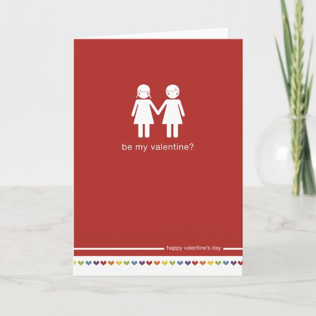 Sea mi tarjeta lesbiana del el día de San Valentín (Anverso)
