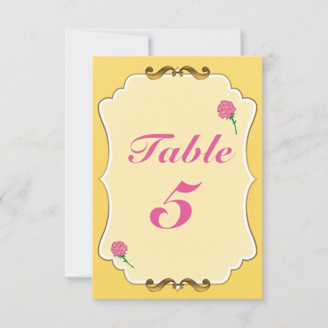 Sea Nuestro Invitado Tarjeta de Número de Mesa par (Anverso)