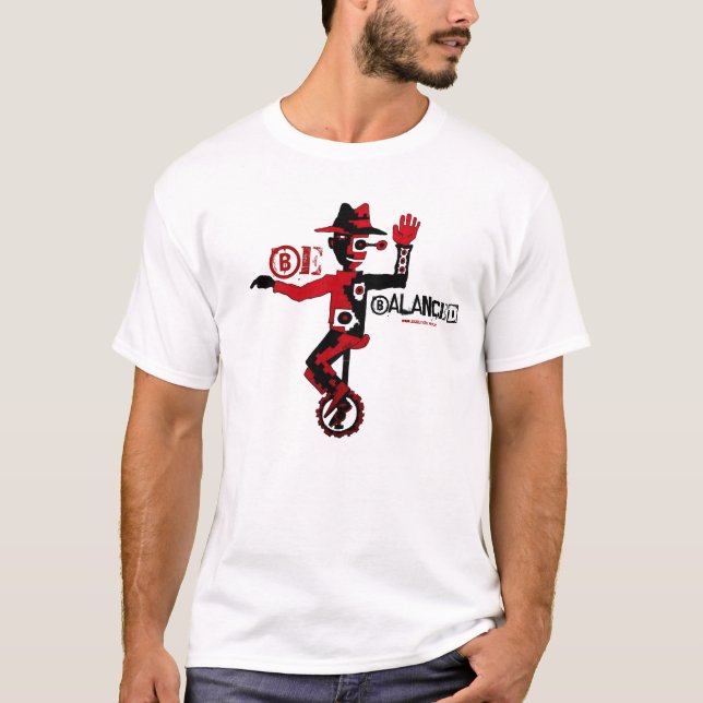 Sea payaso fresco equilibrado en la camiseta del (Anverso)