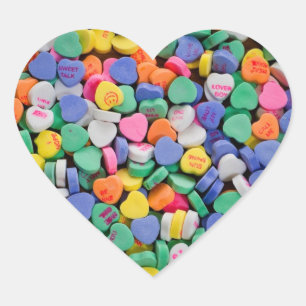 Sea pegatinas del corazón del caramelo de la mina