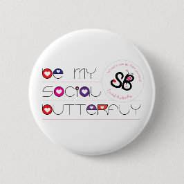"Sea Pin del botón de mi mariposa social"