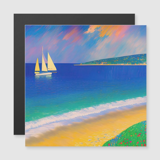 Sea Scape 09 "Yate in the bay" (Anverso/Reverso)