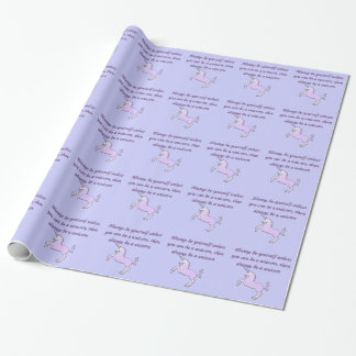 Sea siempre un papel de embalaje del unicornio