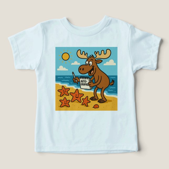 Sea Star Superstar – Celebrity Beach Tee for Kids (Diseño delantero )