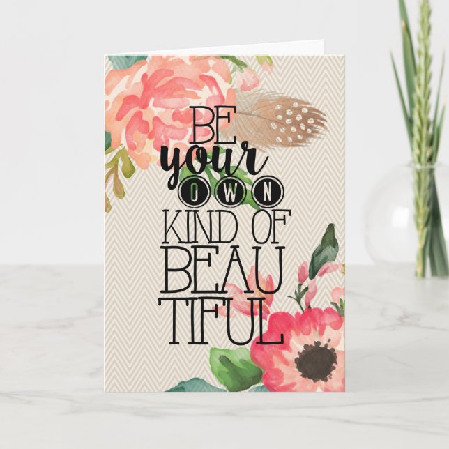 Sea Su Propio Tipo De Bonita Tarjeta De Saludo En  (Anverso)