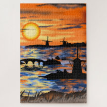 Sea Sunrise Puzzle Holanda Landscape