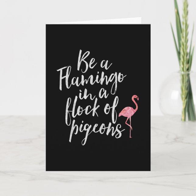Sea un flamenco - Tarjeta de felicitación Inspirad (Anverso)