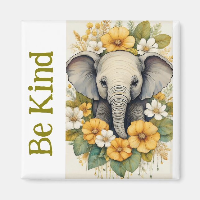 Sea un imán elefante amable (Frente)