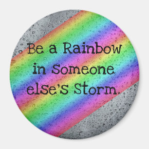 Sea un imán inspirador de la cita del arco iris