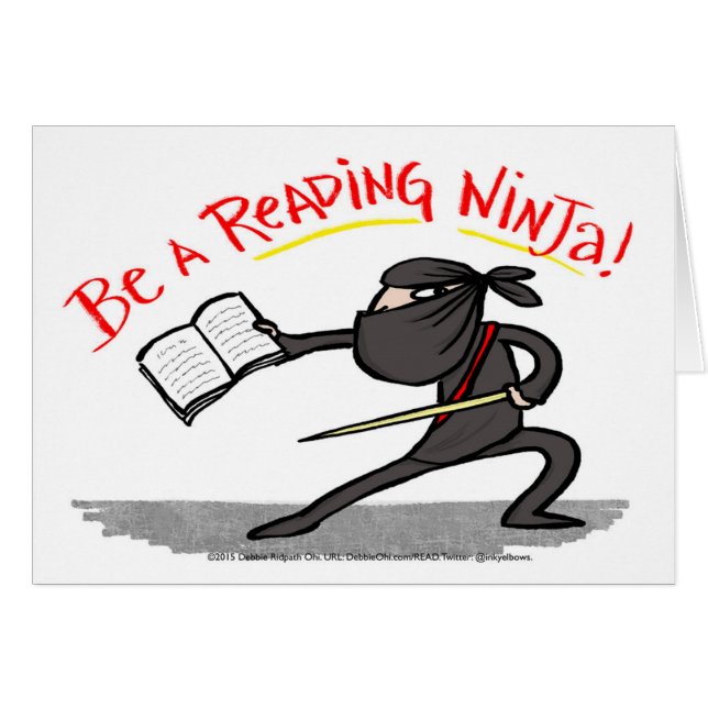 ¡Sea un Ninja de lectura! tarjeta (Anverso (Horizontal))