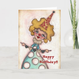 Sea un payaso - tarjeta de cumpleaños
